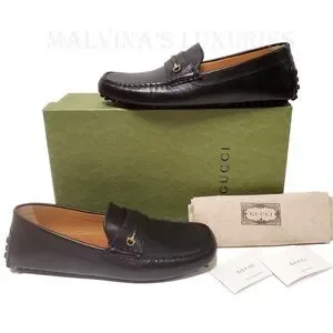 Gucci | Shoes | Gucci Shoes Mens Black Leather Half Horsebit  display picture 1